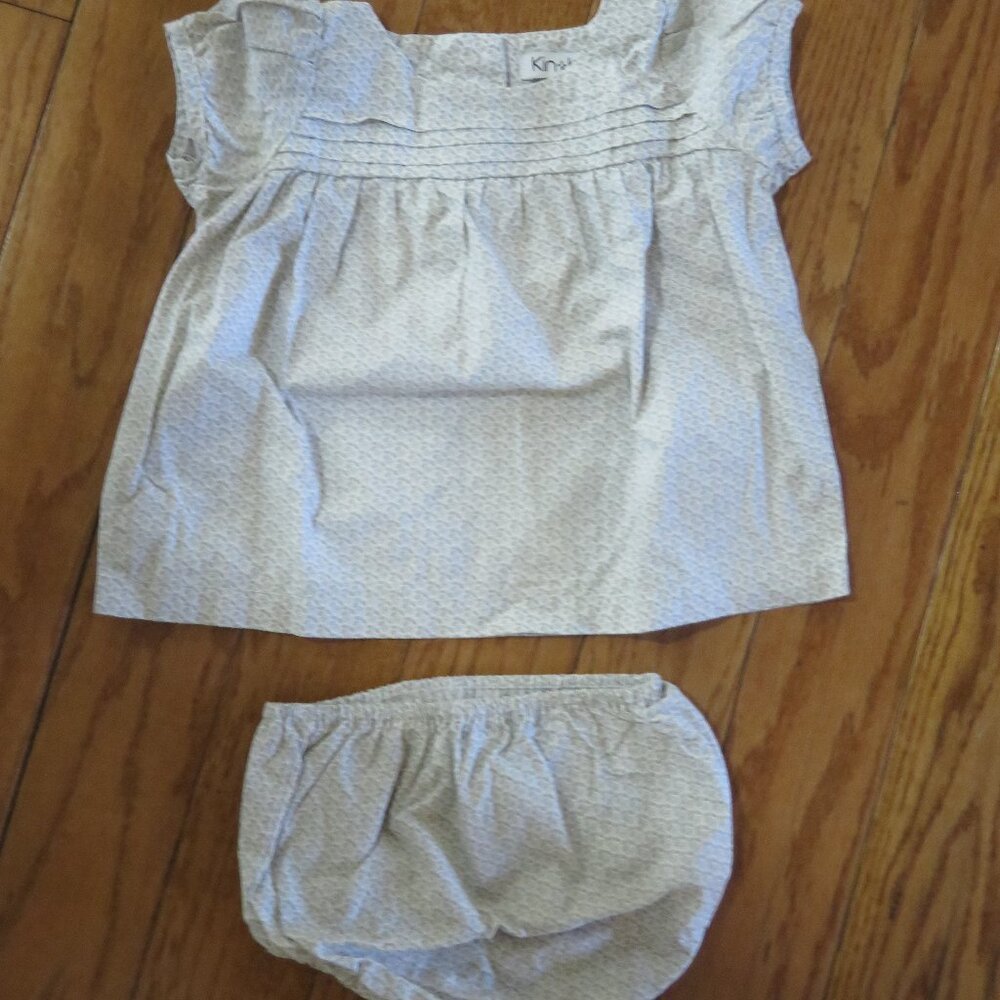 Like New Kin Kin Sage Baby Bloomers Set with Cardigan